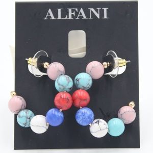 Women's Alfani Beaded Hoop Earrings C Hoops New